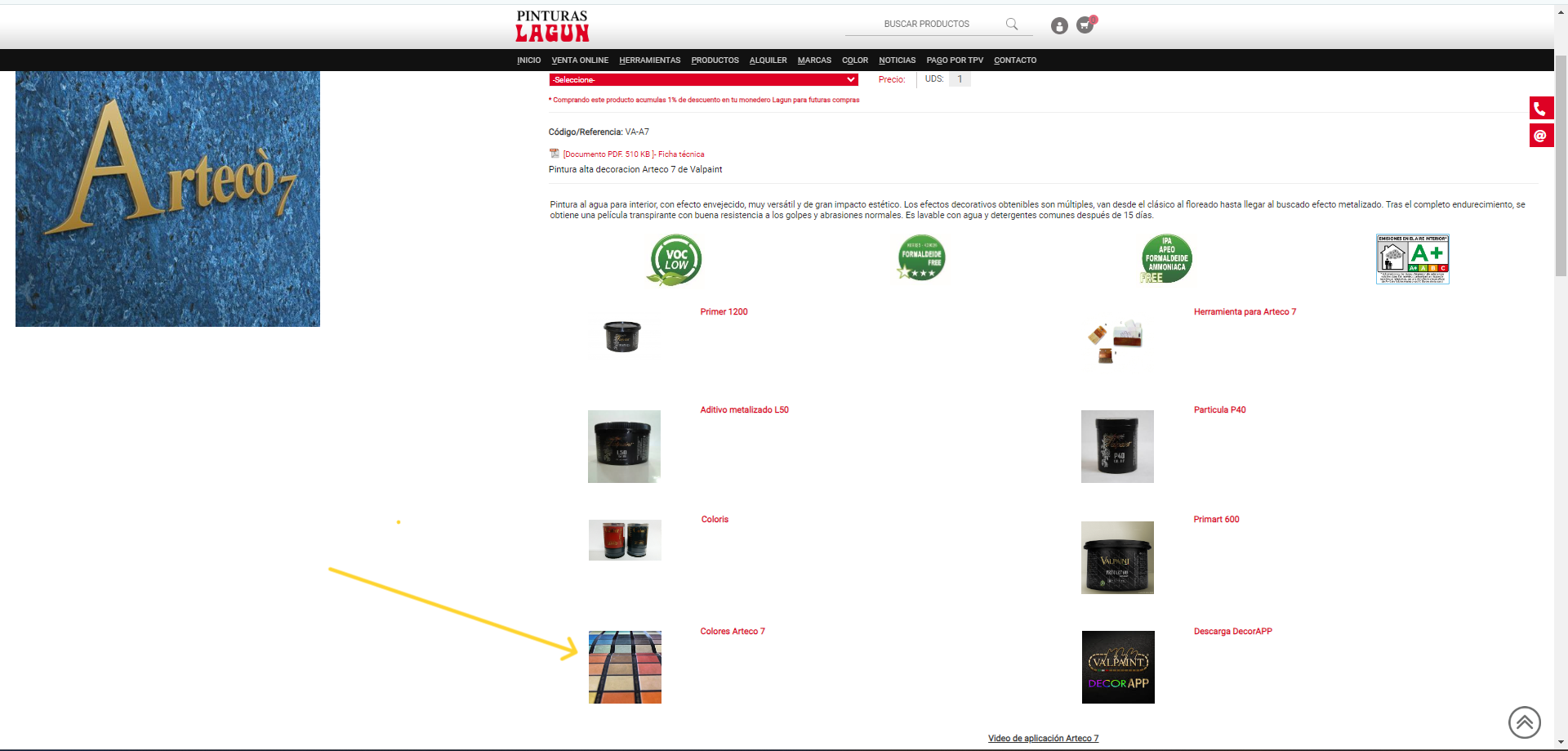 Enlace a colores Artec&oacute; 1